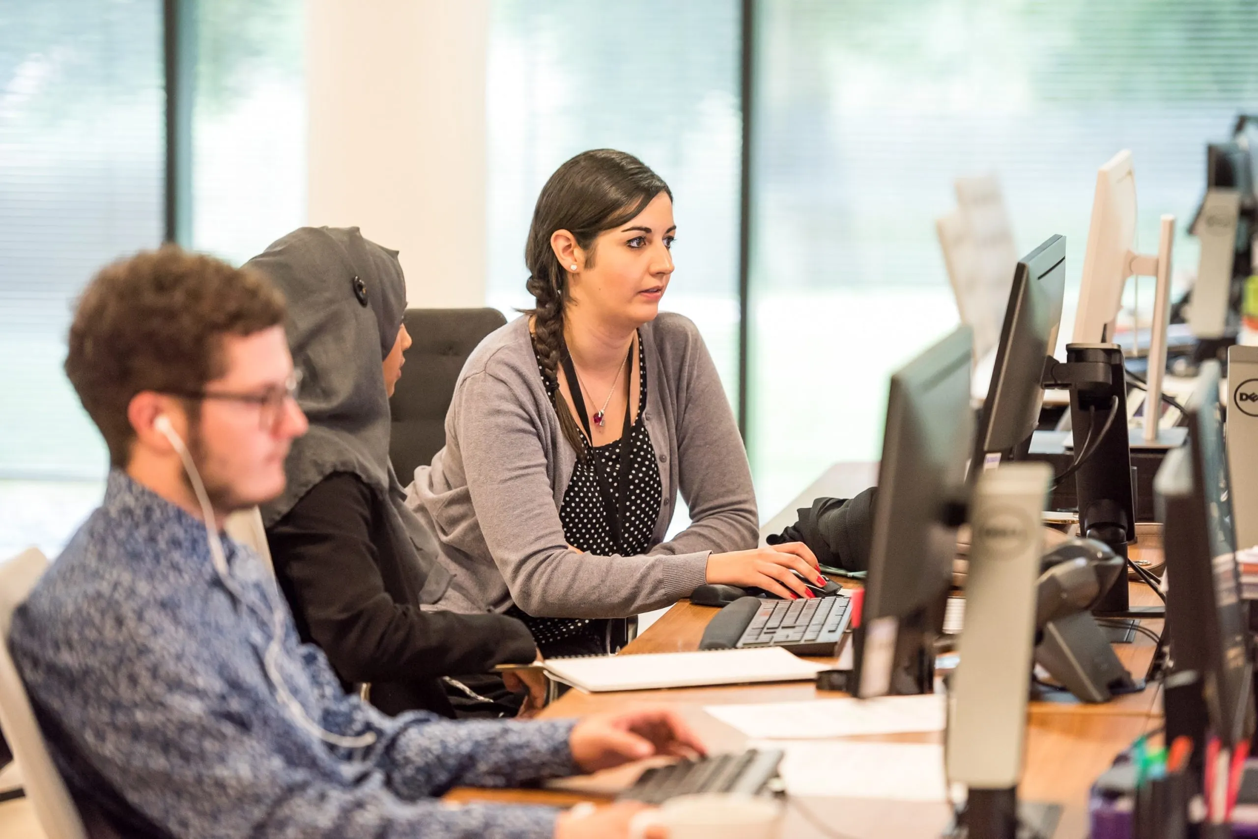 Een professioneel ingericht callcenter